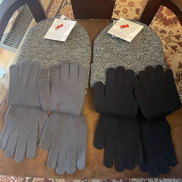 Hats and gloves bundle pack 6 items